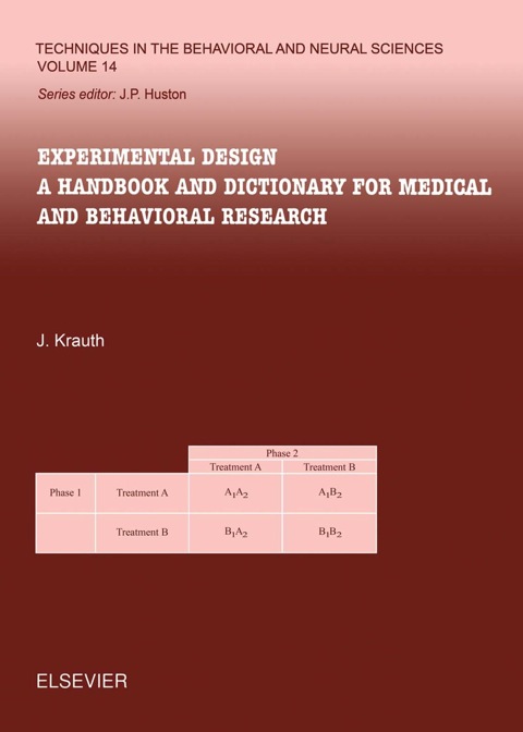 [1825 days] Experimental Design: A Handbook and Dictionary for Medical and Behavioral Research