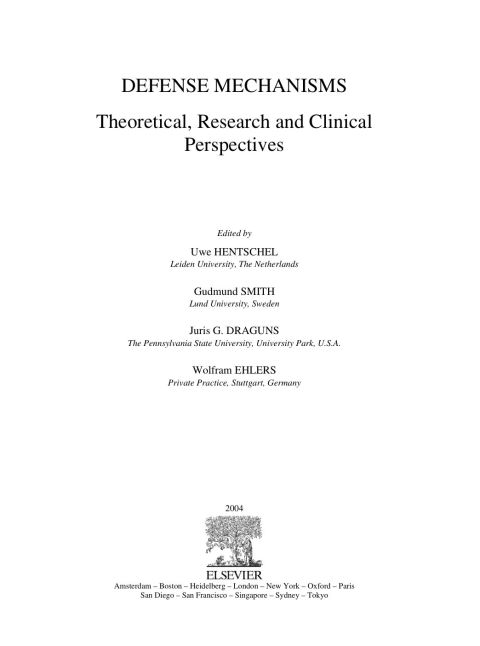 [1825 days] Defense Mechanisms: Theoretical, Research and Clinical Perspectives