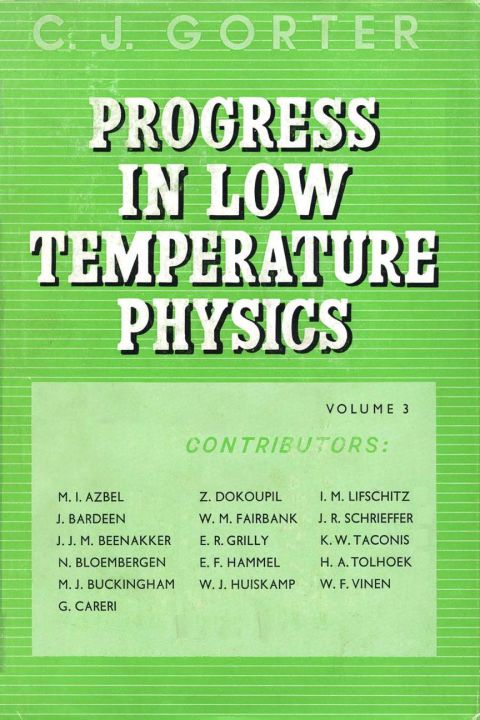 Cover image for book Progress in Low Temperature Physics