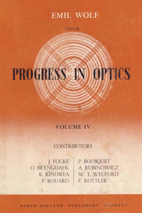 Cover image for book Progress in Optics Volume 4