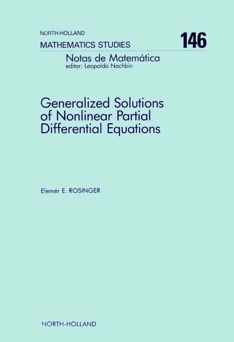 Cover image for book Generalized Solutions of Nonlinear Partial Differential Equations