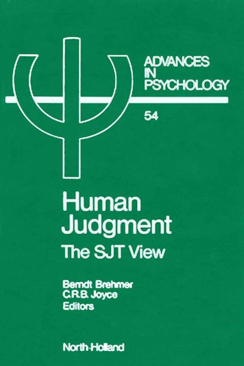 Cover image for book Human Judgment: The SJT View