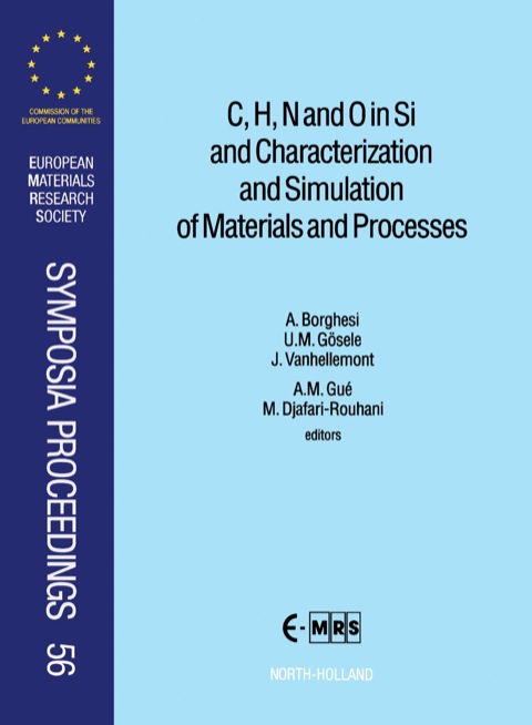 Cover image for book C, H, N and O in Si and Characterization and Simulation of Materials and Processes