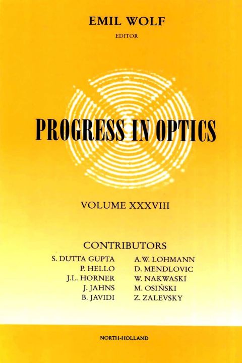 Cover image for book Progress in Optics Volume 38