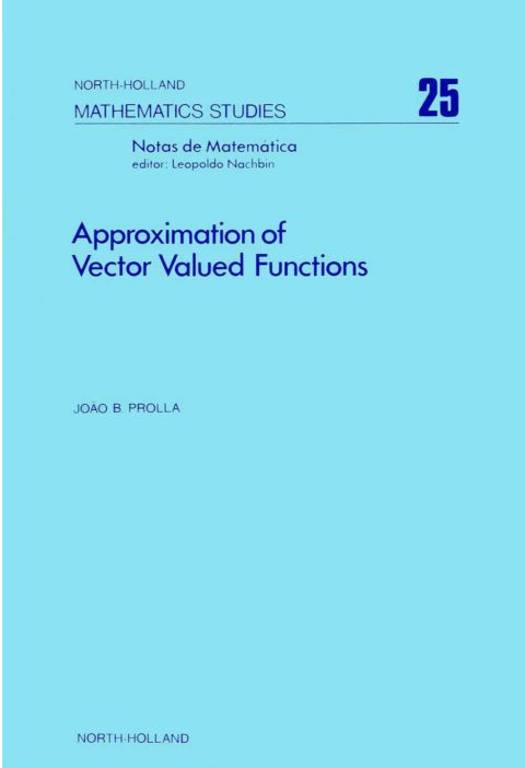 Cover image for book Approximation of vector valued functions