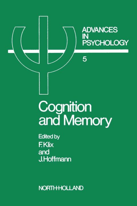 Cover image for book Cognition and Memory