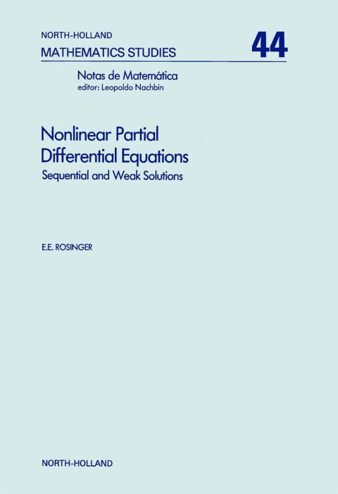 Cover image for book Nonlinear partial differential equations: Sequential and weak solutions