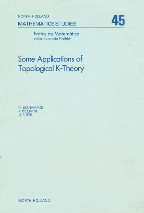 Cover image for book Some applications of topological K-theory
