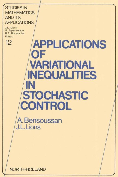 Cover image for book Applications of Variational Inequalities in Stochastic Control