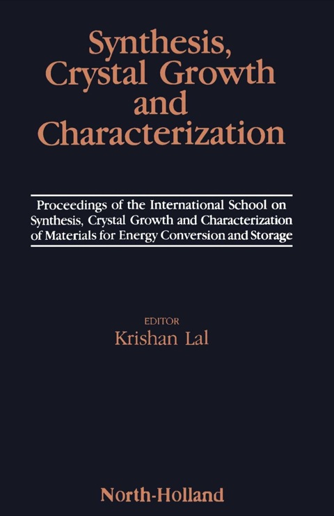 Cover image for book Synthesis, Crystal Growth and Characterization