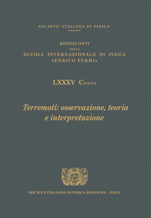 Cover image for book Earthquakes: Observation, Theory and Interpretation
