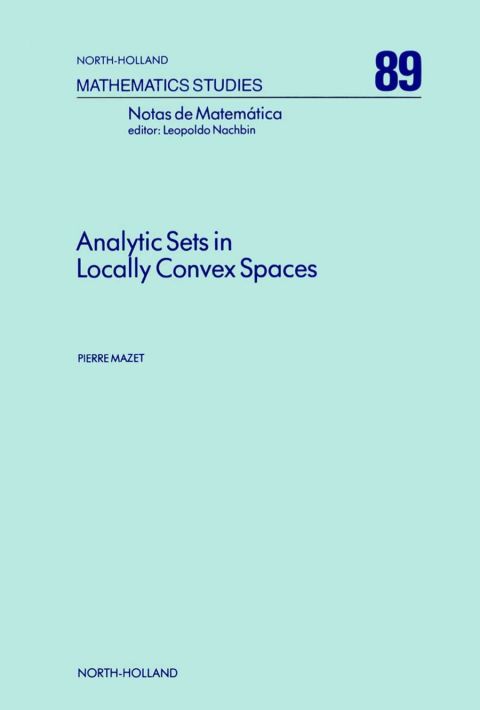 Cover image for book Analytic Sets in Locally Convex Spaces