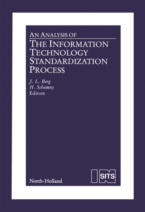 Cover image for book An Analysis of the Information Technology Standardization Process