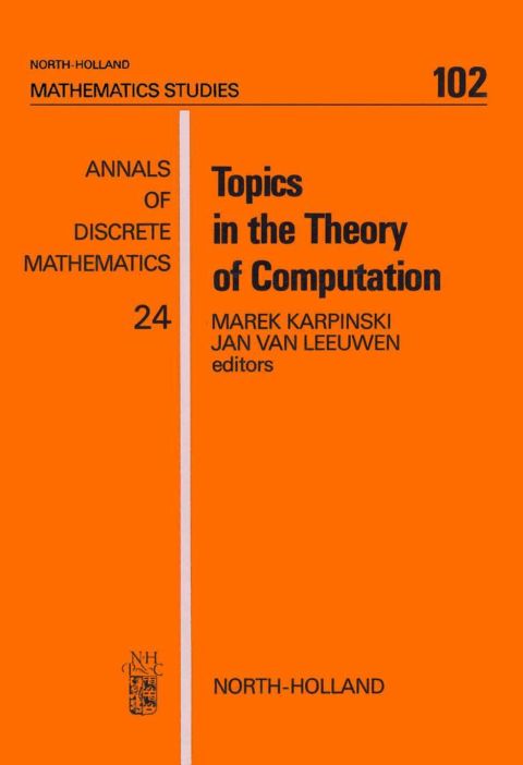 Cover image for book Topics in the Theory of Computation