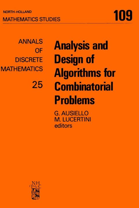 Cover image for book Analysis and Design of Algorithms for Combinatorial Problems