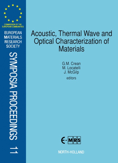 Cover image for book Acoustic, Thermal Wave and Optical Characterization of Materials