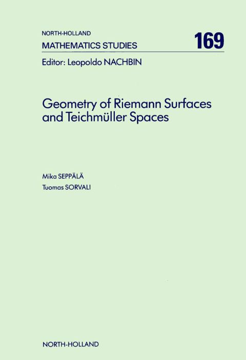 Cover image for book Geometry of Riemann Surfaces and Teichm&uuml;ller Spaces