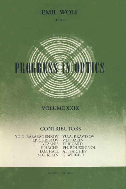 Cover image for book Progress in Optics Volume 29