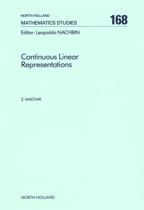 Cover image for book Continuous Linear Representations