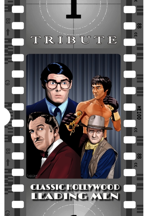 Cover image for book Tribute:Classic Hollywood Leading Men:  John Wayne, Christopher Reeve, Bruce Lee and Vincent Price