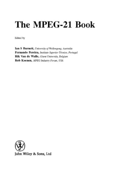 Cover image for book The MPEG-21 Book