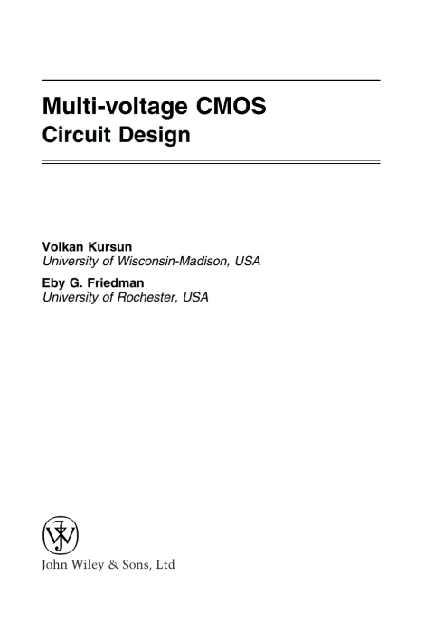 Cover image for book Multi-voltage CMOS Circuit Design