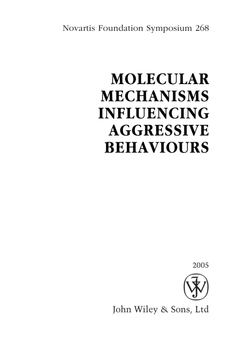 Cover image for book Molecular Mechanisms Influencing Aggressive Behaviours