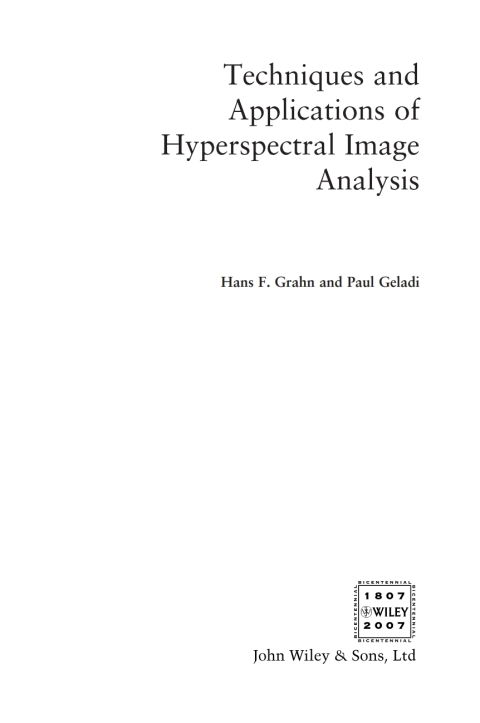 Cover image for book Techniques and Applications of Hyperspectral Image Analysis