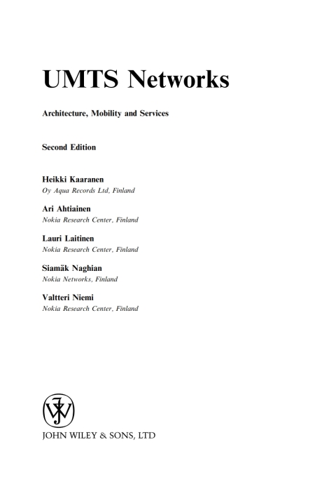 Cover image for book UMTS Networks