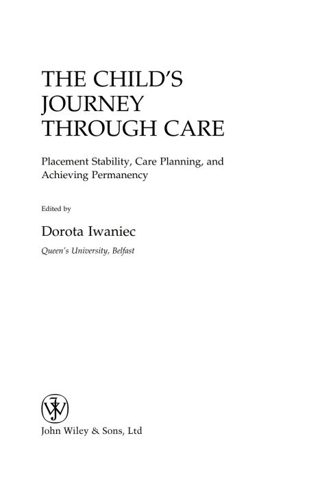 Cover image for book The Child's Journey Through Care