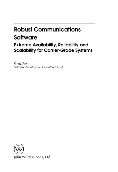 Cover image for book Robust Communications Software