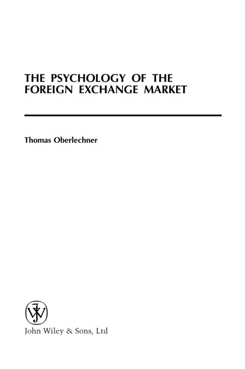 Cover image for book The Psychology of the Foreign Exchange Market