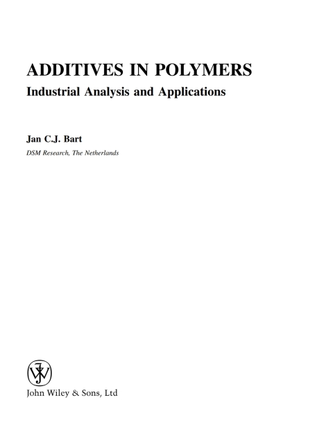 Cover image for book Additives in Polymers