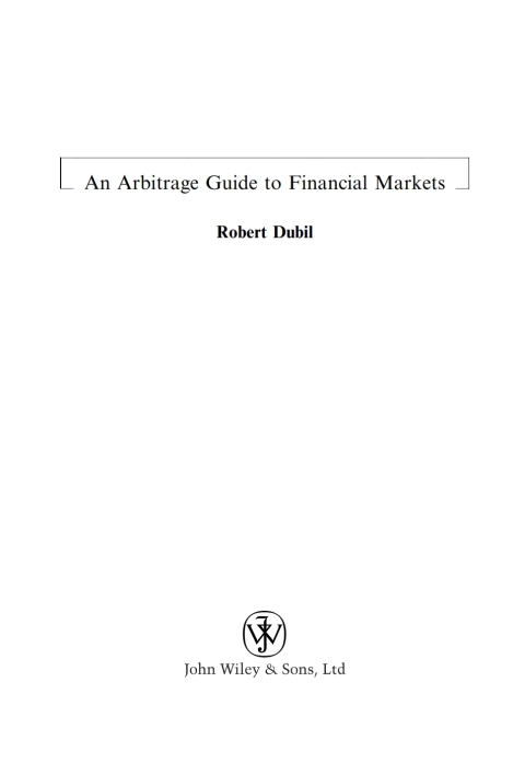 Cover image for book An Arbitrage Guide to Financial Markets