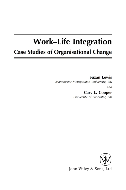 Cover image for book Work-Life Integration