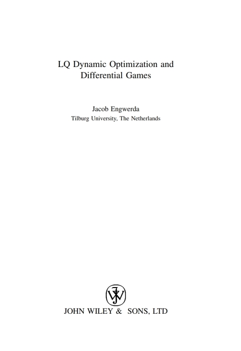 Cover image for book LQ Dynamic Optimization and Differential Games