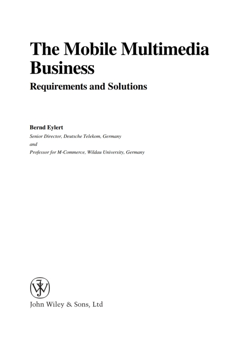 Cover image for book The Mobile Multimedia Business