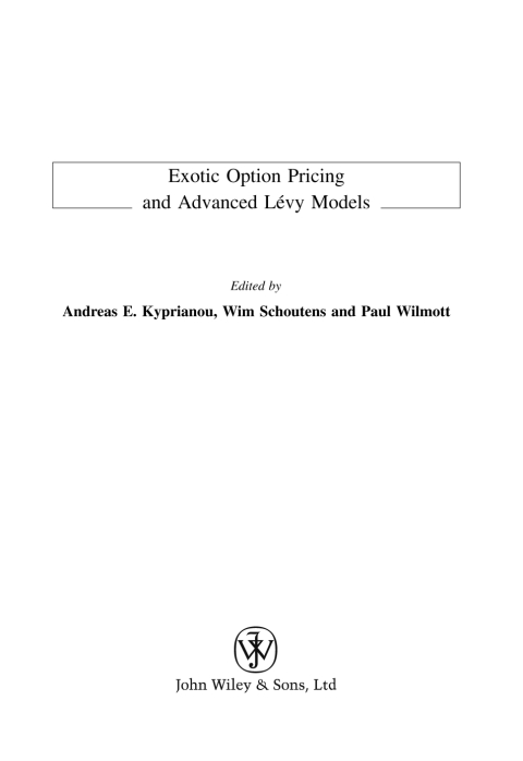 Cover image for book Exotic Option Pricing and Advanced L?vy Models