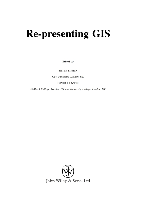 Cover image for book Re-Presenting GIS