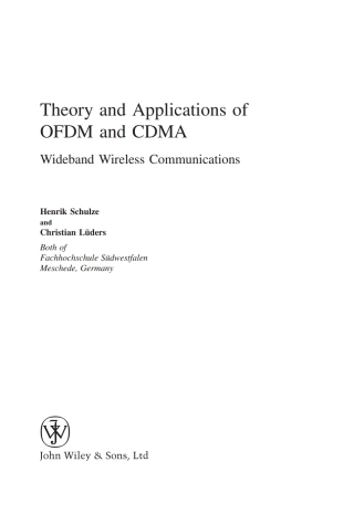 Theory and Applications of OFDM and CDMA