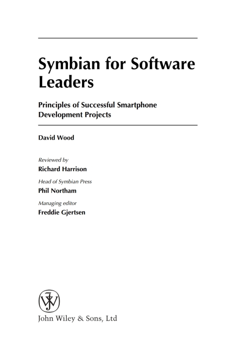 Cover image for book Symbian for Software Leaders