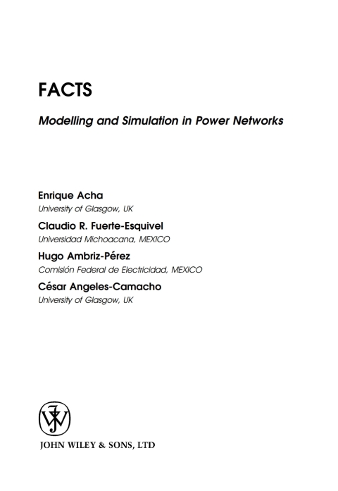 Cover image for book FACTS: Modelling and Simulation in Power Networks
