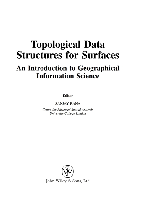 Cover image for book Topological Data Structures for Surfaces