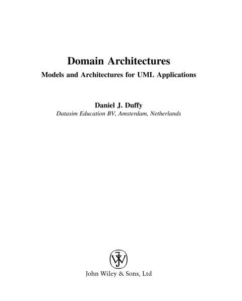 Cover image for book Domain Architectures