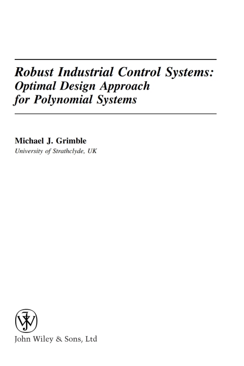 Cover image for book Robust Industrial Control Systems