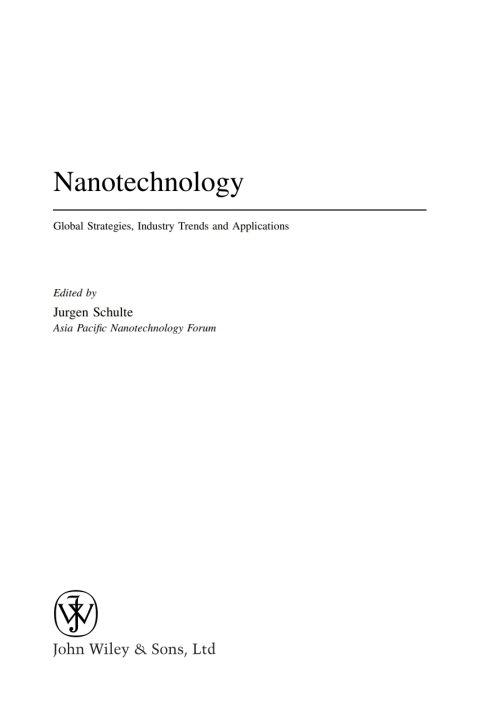 Cover image for book Nanotechnology