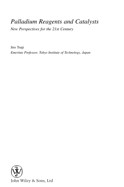 Cover image for book Palladium Reagents and Catalysts