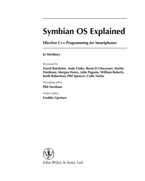 Cover image for book Symbian OS Explained
