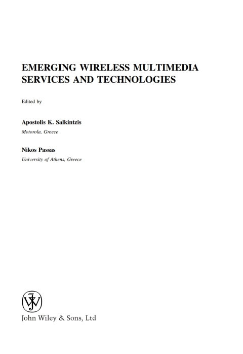Cover image for book Emerging Wireless Multimedia