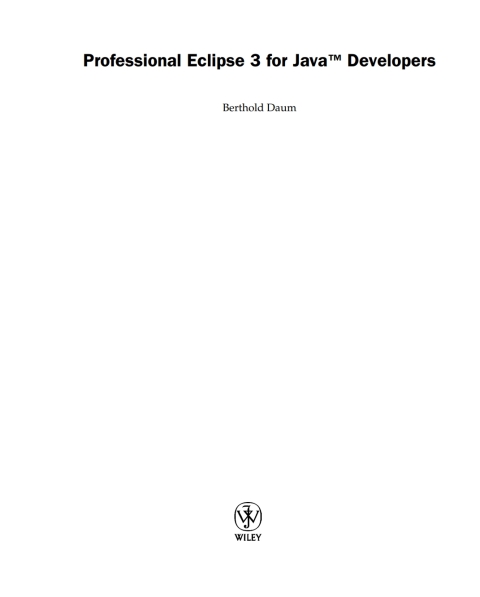Cover image for book Professional Eclipse 3 for Java Developers
